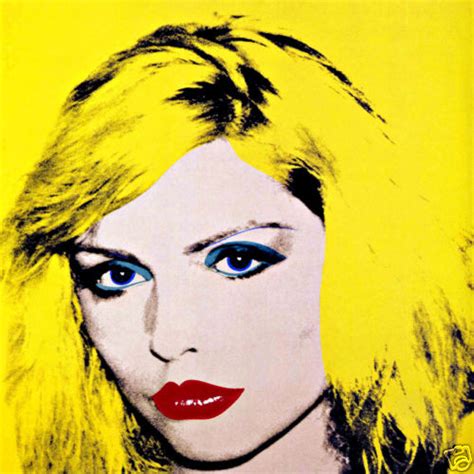 Andy Warhol // Debbie Harry Yellow Giclee on Canvas Print - Buy