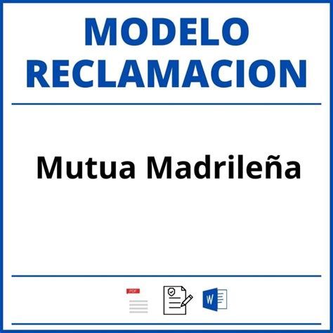 Modelo Reclamacion Previa Mutua WORD PDF