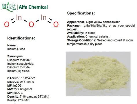 China Indium Oxide Cas No 1312 43 2 Manufacturers Free Sample Alfa Chemical