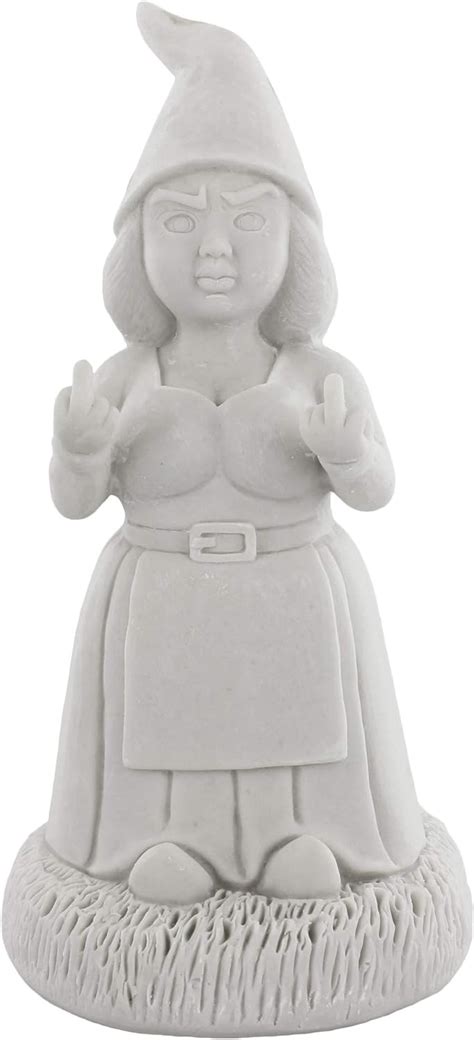 Amazon Gnometastic Gnude Gnomes Unpainted Middle Finger Gnome