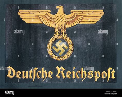 Mail Post Emblem German Reichspost 1933 1945 Stock Photo