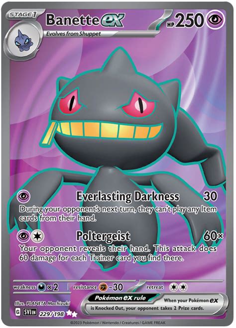 Banette Ex Scarlet Violet Pokemon Card