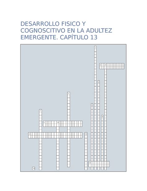 Desarrollo Fisico Y Cognoscitivo EN LA Adultez Emergente Capítulo 13