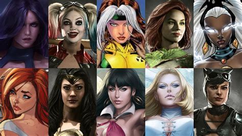 Top 10 Sexiest Female Comic Characters Of All Time By Herocollector16 On Deviantart