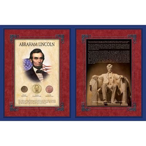 American Coin Treasure Famous Speech Series Abraham Lincoln Memorabilia