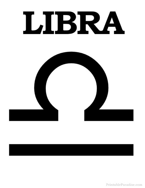 Printable Libra Zodiac Sign - Print Libra Symbol