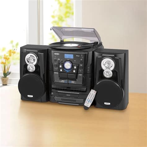 Music System With 3 Speed Turntable Bluetooth Cd And Cassette By