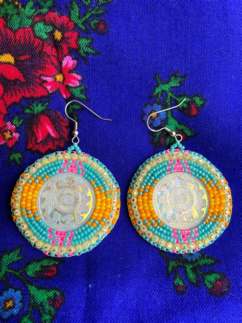 Native American Beaded Earrings A84