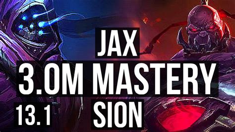 Jax Vs Sion Top 30m Mastery 928 600 Games Godlike Rank 14