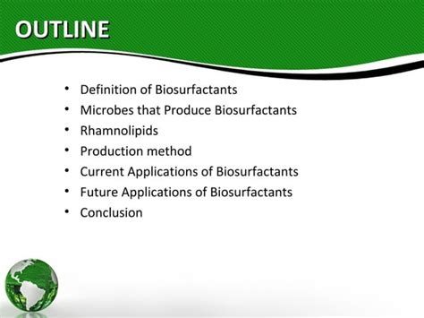 Rhamnolipids Biosurfactants Ppt