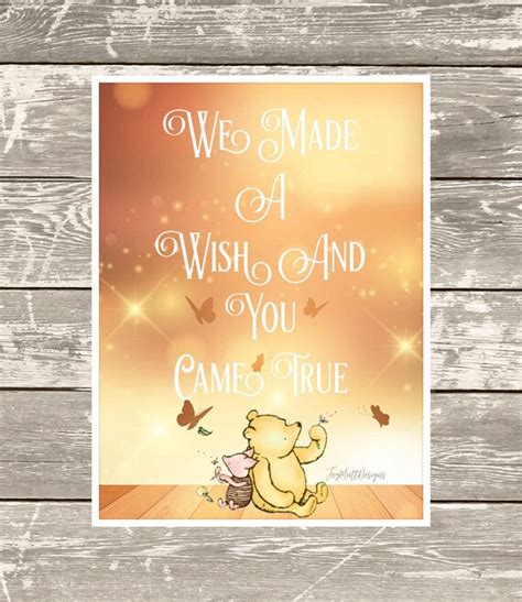 Prints We Made A Wish And You Came True Winnie The Pooh New Mom Nursery