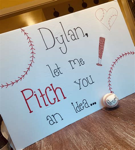 Promposal For Him 2020 Cute Baseball Theme Cute Prom Proposals Homecoming Proposal Cute