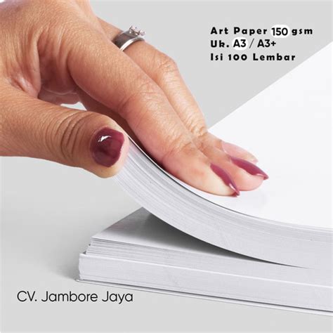 Jual Kertas Art Paper Kertas Glossy 150 Gsm 150 Gram A3 A3 48x32