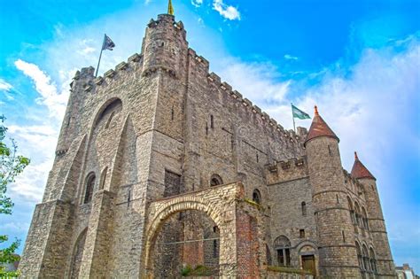 Gravensteen in Gent, Belgium Stock Photo - Image of medieval, culture ...