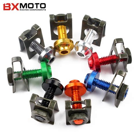 10x Motorcycle Scooters Fairing Body Bolts M6 6mm Spire Speed Fastener