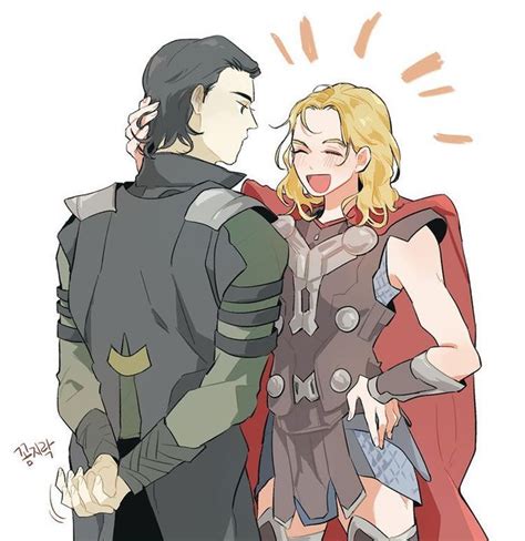 Two People Dressed As Thor And Loki