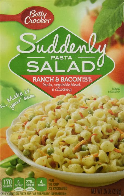 Betty Crocker Suddenly Salad Pasta Ranch And Bacon 75oz Box Pack Of 4