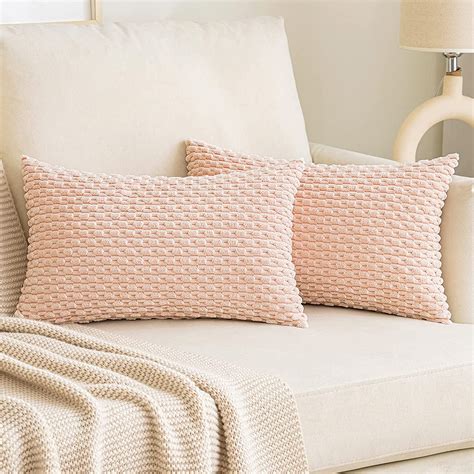 Amazon Emema Throw Pillow Covers Soft Corduroy Decorative Boho