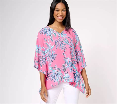 Belle By Kim Gravel Woven Aloha Poncho