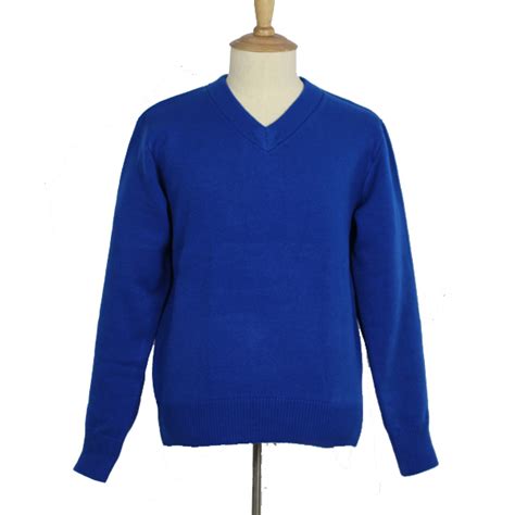 Royal Blue Pullover Sweater - Classic Designs