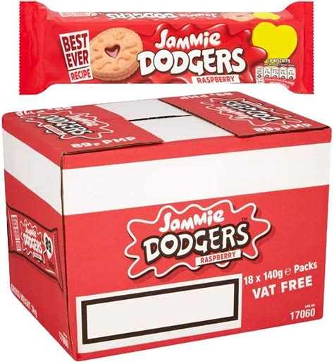 Jammie Dodgers Biscuits Raspberry Flavour 140g X 18 Packs Ebay