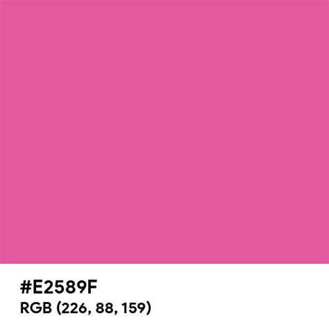 Fuchsia CMYK color hex code is #E2589F