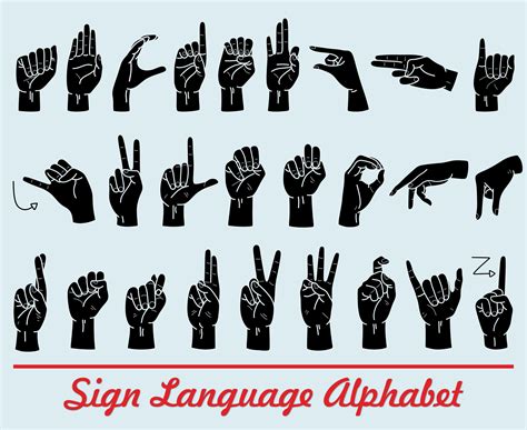 American Sign Language Svg Png Files Asl Svg Asl Png Deaf Font Hands