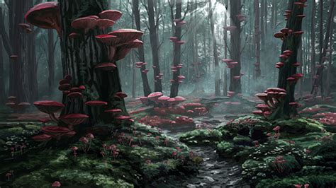 Fungal Forest - JamesRPGArt | DnD Scenes & Animated RPG Artwork