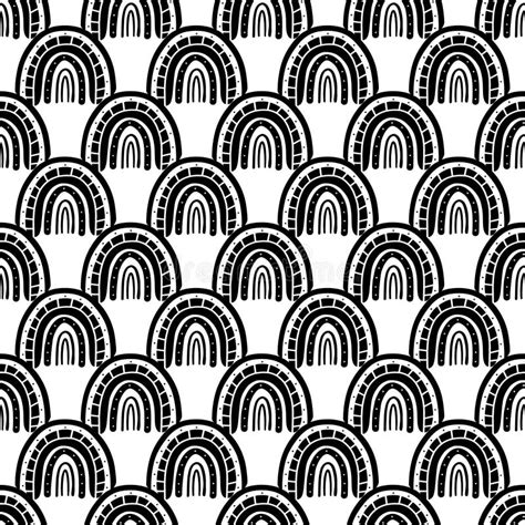 Boho Rainbow Black White Stock Illustrations 901 Boho Rainbow Black