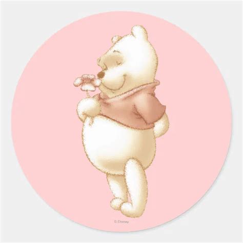 Classic Winnie The Pooh 1 Classic Round Sticker Zazzle