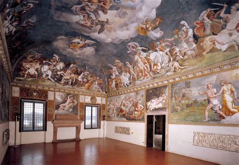 View Of The Sala Di Troia By Giulio Romano