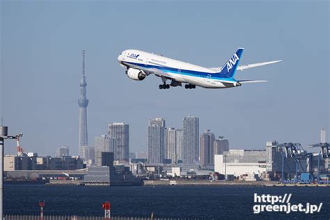 羽田で飛行機～スカイツリーとb787 Mgt Greenjet 飛行機撮影記