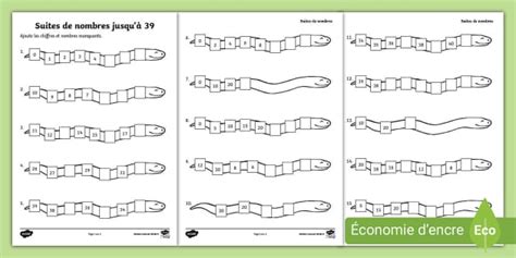 Le dénombrement jusqu à 39 Hecho por educadores Twinkl