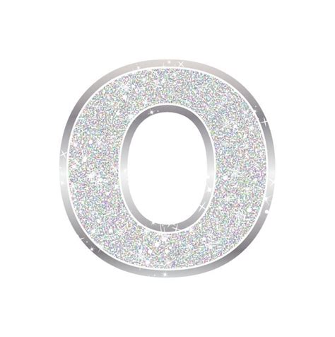 Silver Glitter Alphabet Numbers 9 With Shadow Vector Image On