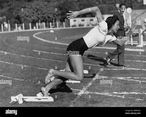 Buenos Aires Argentina 1941 Argentinian Track Star Lelia Sphur Coming