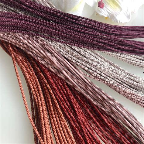 Silk Round Braided Cord Kumihimo 15mm 120cm Japanese Silk Cord