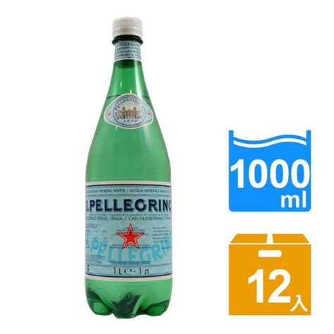 現貨免運spellegrino 聖沛黎洛氣泡水1000ml X 12瓶（寶特瓶）義大利 氣泡水 聖沛 Sp氣泡水 蝦皮購物