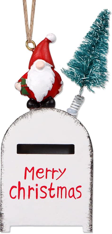 Amazon Waahome Vintage Metal Santa Mailbox Christmas Ornaments