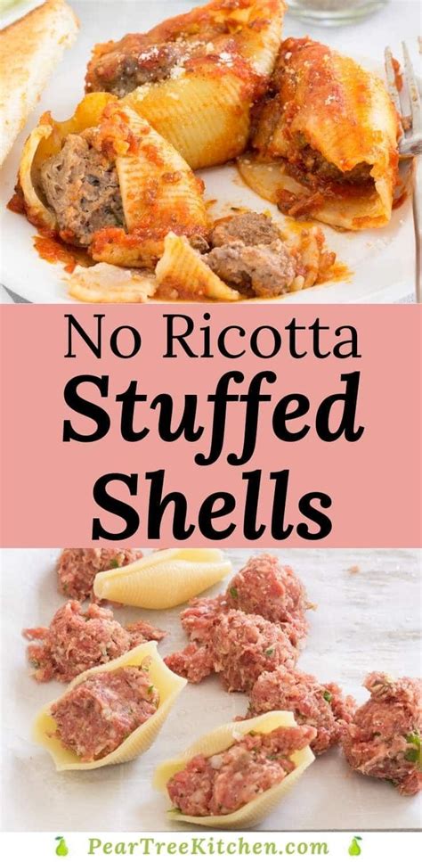 Meat Stuffed Shells Recipe Jumbo Pasta Shells Stuffed With Italian