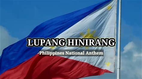 Lupang Hinirang Philippine National Anthem Youtube