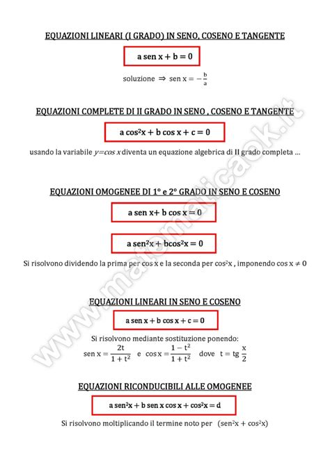 Come Risolvere Le Equazioni Goniometriche μatematicaΘk