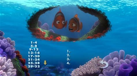 Buscando a Nemo DVD Menu 2003 Disco 1 en inglés español y portugués