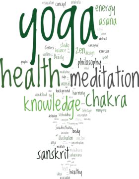 Yoga Word Collage On White Background Harmony Background Ideal Vector