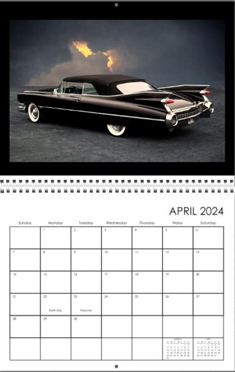 Classic American Cars Wall Calendar X Use Your Own Photo For