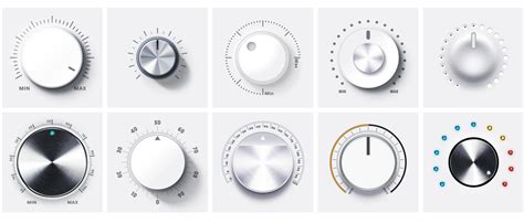 Premium Vector Round Volume Level Adjustment Dials