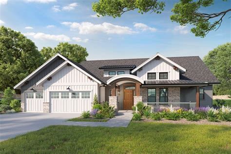 Plan Rw New American Craftsman With Finished Basement In