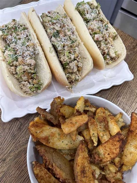 Chopped Chicken Caesar Salad Sandwiches Cooking In The Midwest