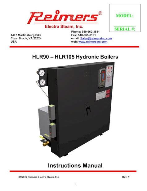 Pdf Hlr90 Hlr105 Hydronic Boilers Instruction Manuals1 Hlr90