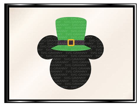 Mickey Saint Patricks Day Svg Mickey Leprechaun Svg Cut File Etsy