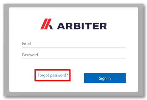 Reset Your Arbiter Password – Forgot Password – ArbiterSports